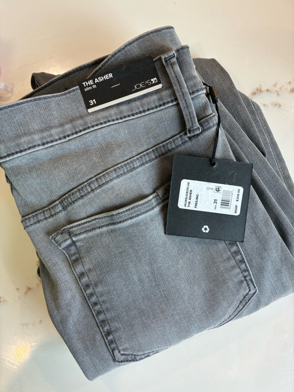Joe's Jeans The Asher Slim Fit Women's Jeans - Gray, Size 31 NWT